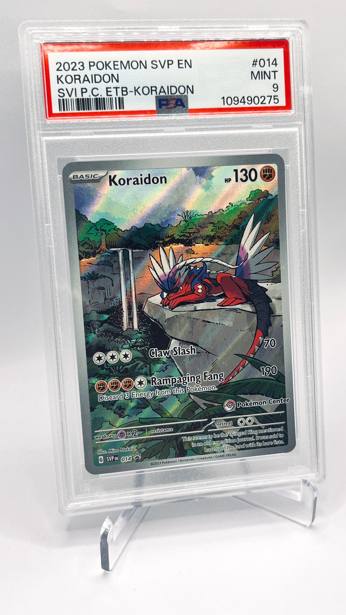 PSA 9 - Koraidon 014 Pokemon Center (Mint)