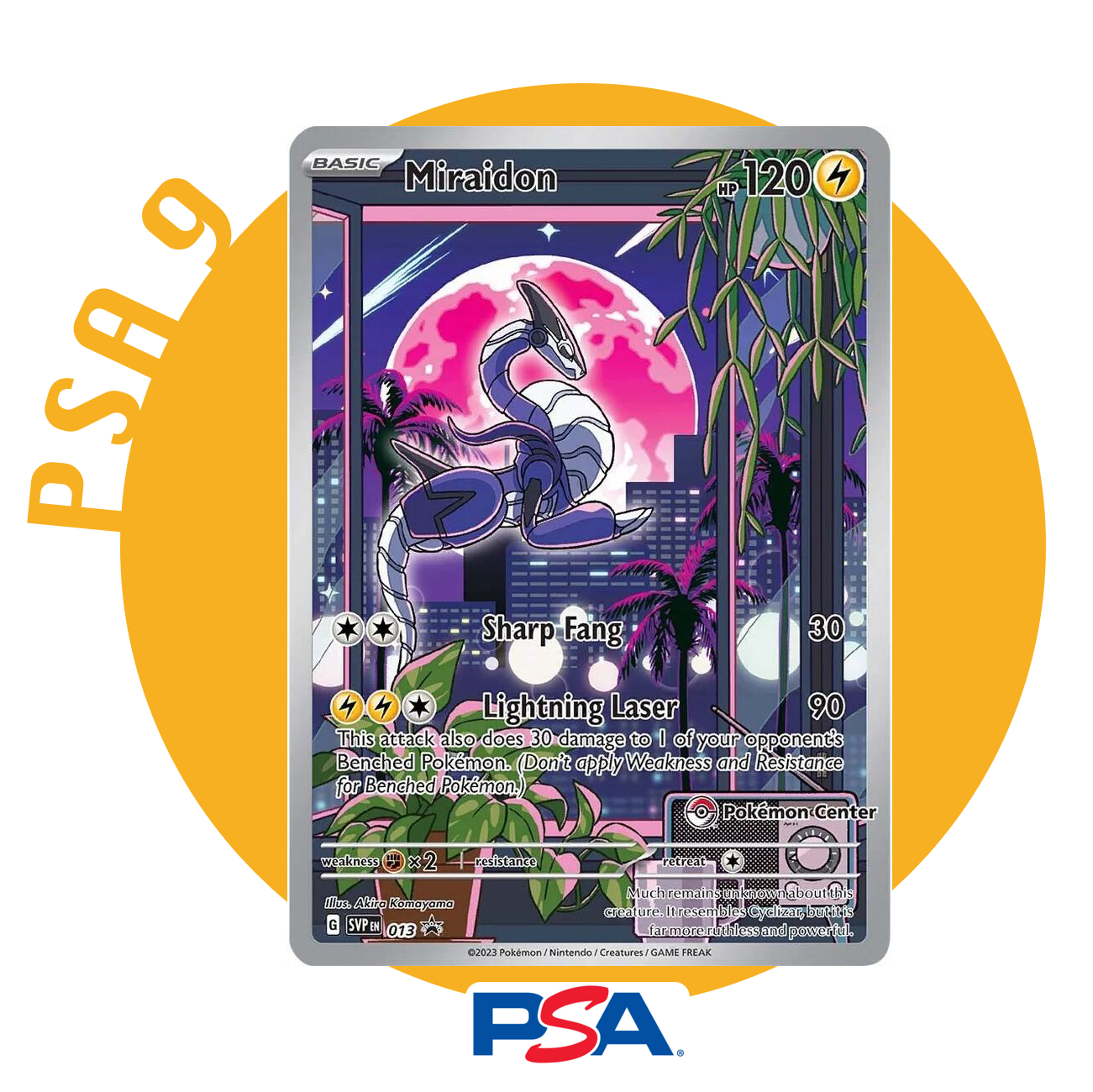 PSA 9 - Miraidon 013 Pokemon Center (Mint)