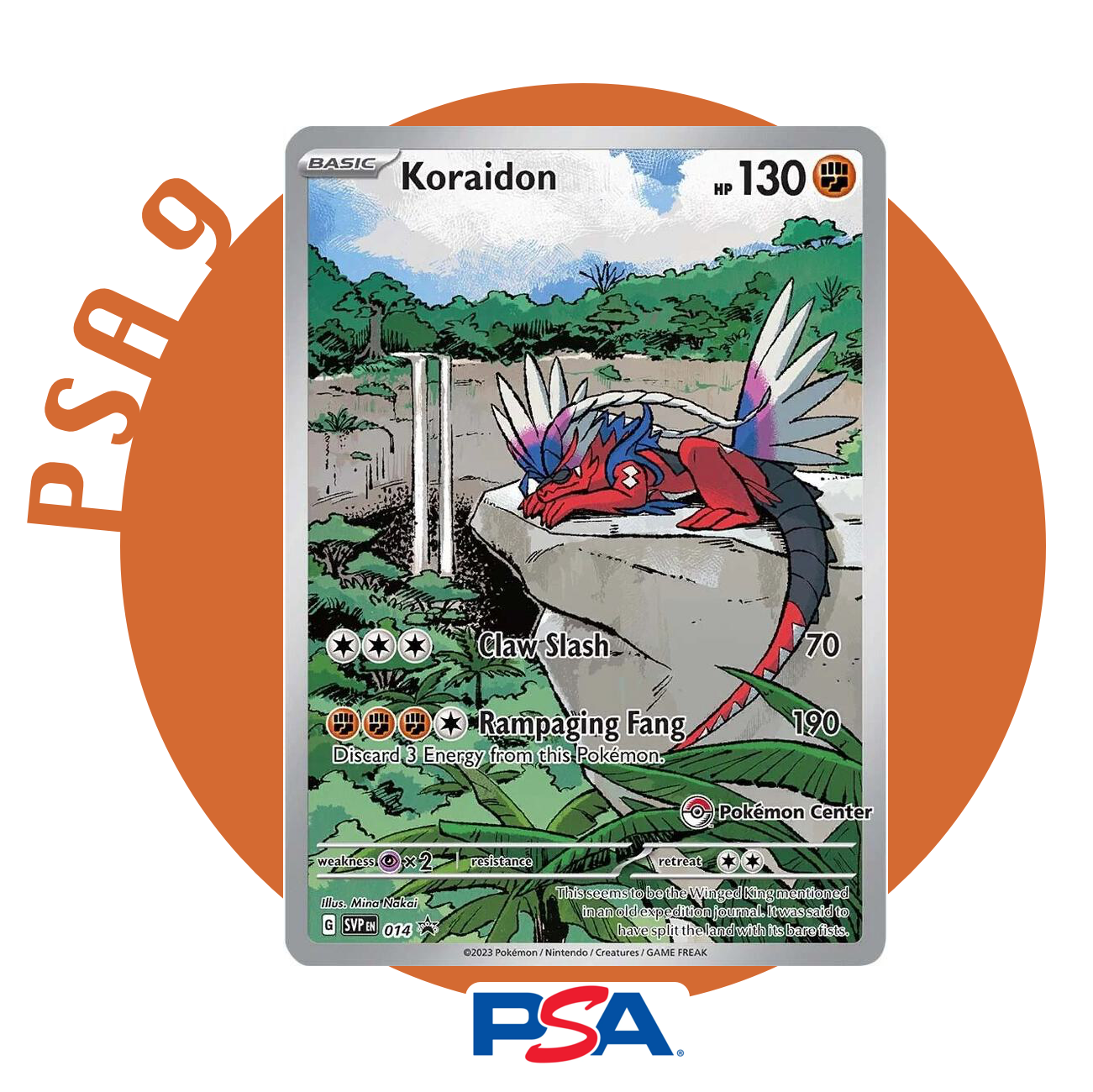 PSA 9 - Koraidon 014 Pokemon Center (Mint)